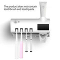 3-In-1 Toothbrush Holder with Smart Toothbrush Holder, Toothpaste Squeezer, Three-In-One Toothbrush Storage Box That Can Hold 4 Toothbrushes at Once, Wall-Mounted Toothbrush Holder for Bathrooms,Summervibes