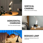 Lumicharge-Mini 7 in 1 Multifunctional LED Desk Lamp with Wireless Charger Adjustable RGB Lighting USB Port & Built-In Display for Indoor Lighting