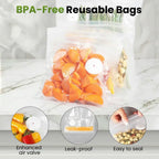 Vacuum Sealer for Food with Visual Water Storage Tank, Handheld Saver Vacuum Sealer Machine With10 Reusable Bags for 5X Preservation & Fresh