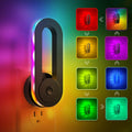 DORESSHOP Rainbow RGB Flowing Night Light with 3 Modes & 180° Rotatable Design Smart Sensor Decorative LED Lamp for Gaming Room Bedroom Nightstand