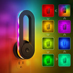 DORESSHOP Rainbow RGB Flowing Night Light with 3 Modes & 180° Rotatable Design Smart Sensor Decorative LED Lamp for Gaming Room Bedroom Nightstand