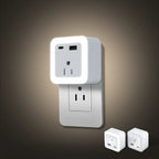 Night Light, 2-Pack of Night Light Inserted into the Wall, Insert Night Light, Adjustable in 3 Brightness Levels, from Dusk to Dawn, Led Night Light, Bedroom, Bathroom, Corridor Warm White