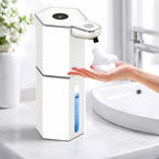 12Oz Touchless Foaming Soap Dispenser with 4 Adjustable Levels | USB Rechargeable, Waterproof Automatic Dispenser for Kitchen, Bathroom & Home Essentials.