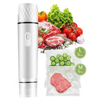 Vacuum Sealer for Food with Visual Water Storage Tank, Handheld Saver Vacuum Sealer Machine With10 Reusable Bags for 5X Preservation & Fresh