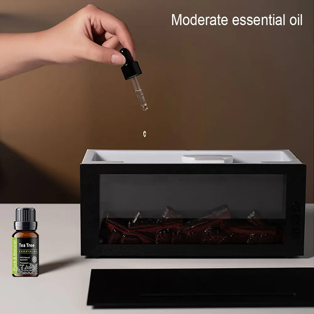 Fragrance Diffuser Mini Air Aroma Humidifier LED Colorful Flame Essential Oil Diffuser Cool Mist Maker with Remote Control Fire Diffuser Usb Diffuser Humidifier Purifier Bourbon Humidifier Whisker Humidifier