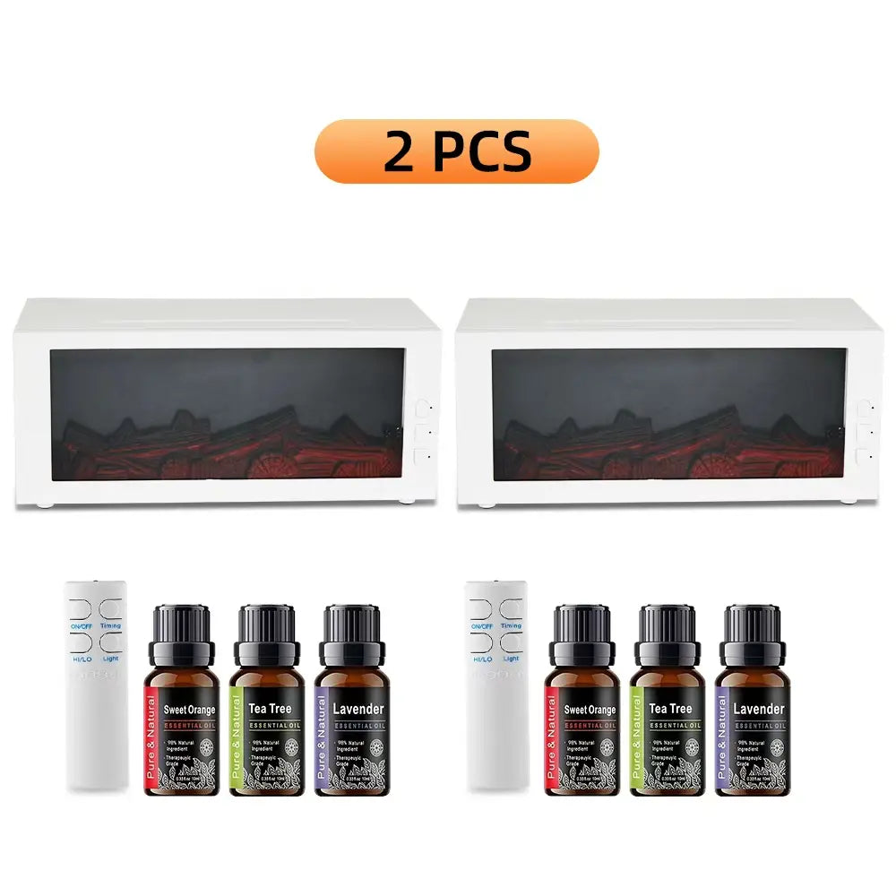 Fragrance Diffuser Mini Air Aroma Humidifier LED Colorful Flame Essential Oil Diffuser Cool Mist Maker with Remote Control Fire Diffuser Usb Diffuser Humidifier Purifier Bourbon Humidifier Whisker Humidifier