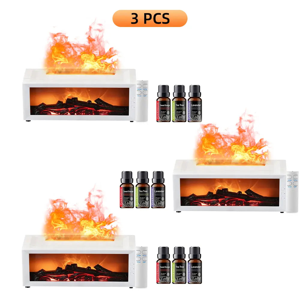 Fragrance Diffuser Mini Air Aroma Humidifier LED Colorful Flame Essential Oil Diffuser Cool Mist Maker with Remote Control Fire Diffuser Usb Diffuser Humidifier Purifier Bourbon Humidifier Whisker Humidifier