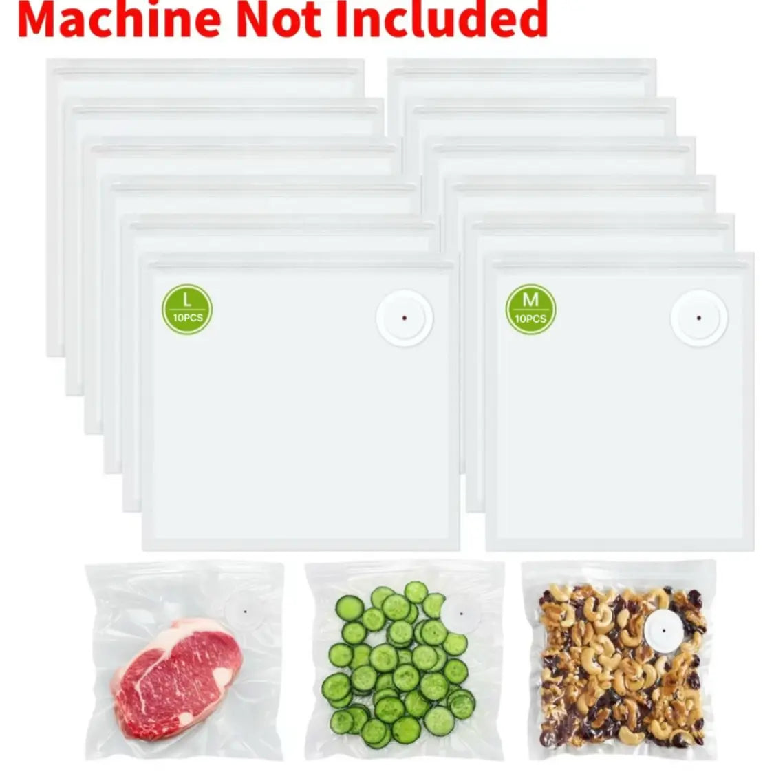 Vacuum Sealer for Food with Visual Water Storage Tank, Handheld Saver Vacuum Sealer Machine With10 Reusable Bags for 5X Preservation & Fresh