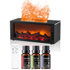 Fragrance Diffuser Mini Air Aroma Humidifier LED Colorful Flame Essential Oil Diffuser Cool Mist Maker with Remote Control Fire Diffuser Usb Diffuser Humidifier Purifier Bourbon Humidifier Whisker Humidifier