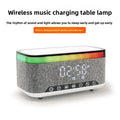 Smart Alarm Clock with Wireless Charging, Bluetooth Speaker, Dimmable Night Light & Ambient Atmosphere Lamp for Bedroom Decor, Bluetooth Speaker (Wireless Charging )