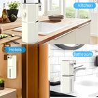 12Oz Touchless Foaming Soap Dispenser with 4 Adjustable Levels | USB Rechargeable, Waterproof Automatic Dispenser for Kitchen, Bathroom & Home Essentials.